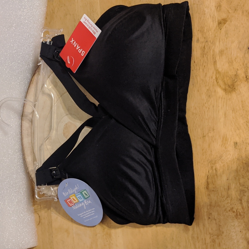 Spanx Very Black Bra-llelujah Mama Nursing Bra Size XS S